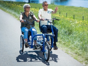 Duofiets Lintech Toogether, driewielfiets voor twee personen.