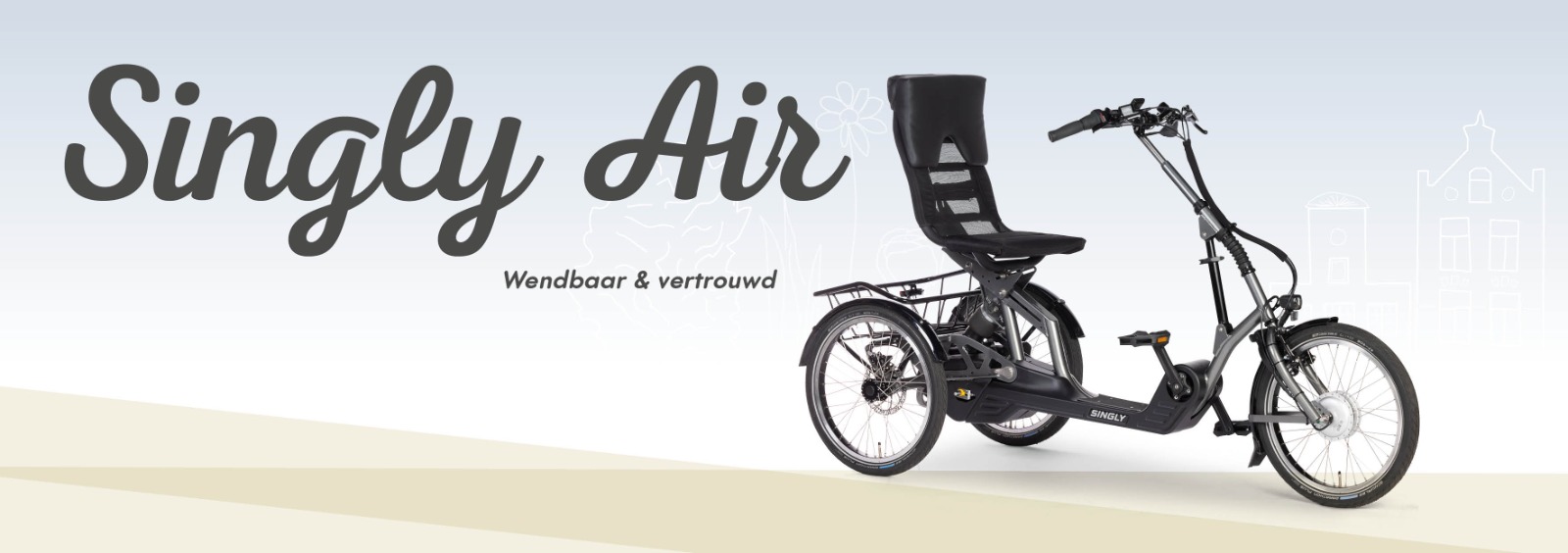 Lintech Singly Air driewielfiets met lage instap